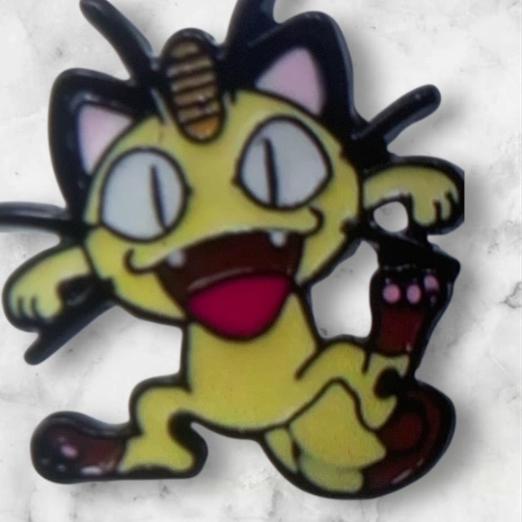 Pokémon Meowth Hand Crafted charm stud Earrings NEW - Picture 2 of 5